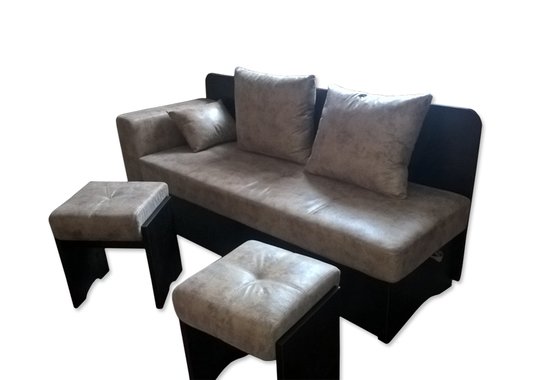 Кухонный диван "Ника 2"с табуретками - фото