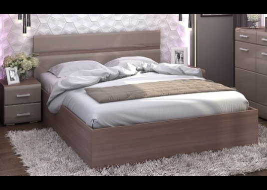 Спальный гарнитур Вегас кровать 1,6 без подъемного механизма - фото