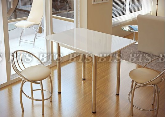 Стол обеденный "Белый глянец" (1000*700*750) - фото