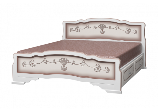 Кровать массив Карина 6 с ящиками 900*2000
