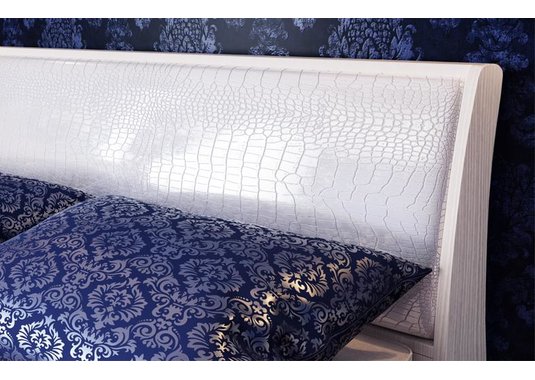 Кровать "Мона" 1,4  к/з крокодил,  с подьемным механизмом - фото