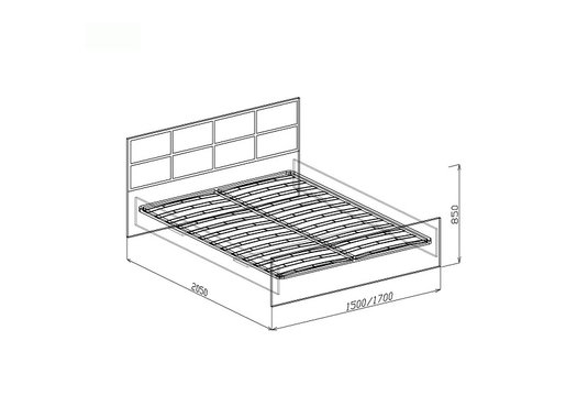 Спальный гарнитур "Палермо"- кровать с основанием №1 1400 - фото